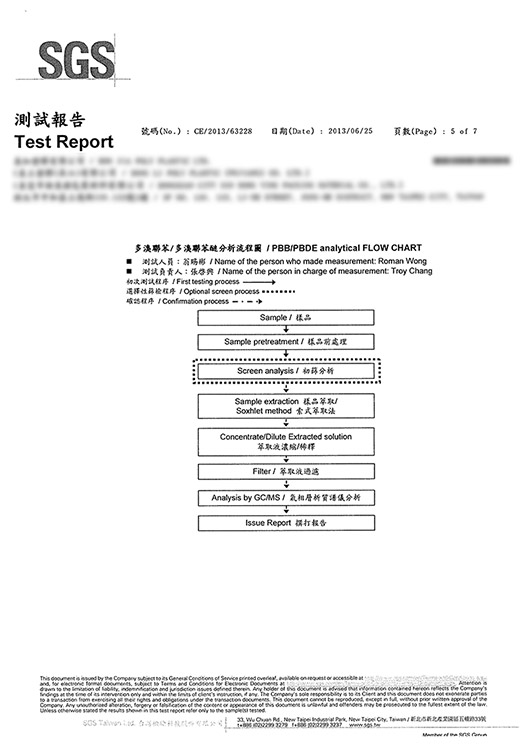 安安環保紙尿褲SGS檢驗報告