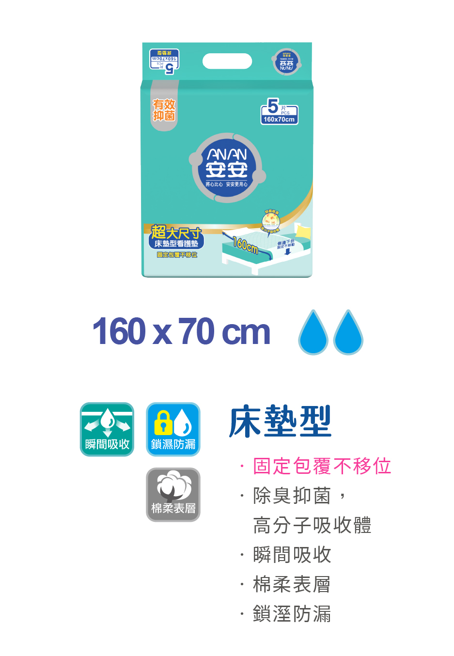 安安 床墊型看護墊